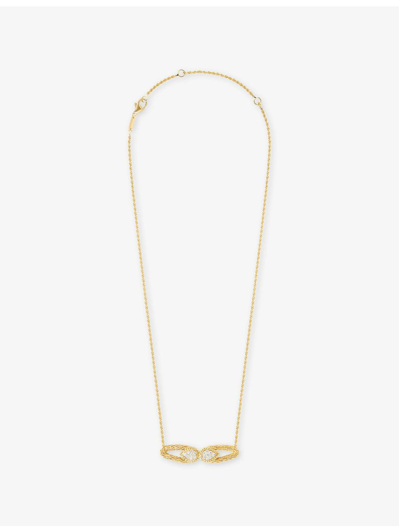 Boucheron Serpent Bohème 18ct yellow gold 0.25ct diamond pendant necklace - British product