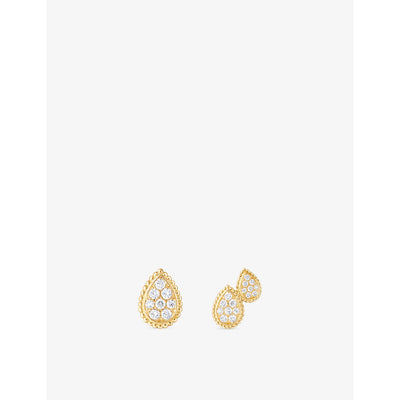 selfridges Boucheron Serpent Bohème Asymetrical XS 18ct Yellow Gold and 0.81ct Diamond Clip-On Single Earring- Buy online at McGrocer