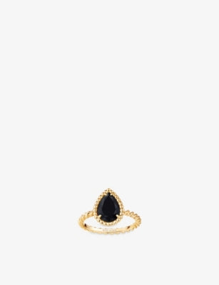 Boucheron Serpent Bohème S Motif 18ct Yellow-Gold 1.15ct Onyx and 0.31ct Diamond Ring