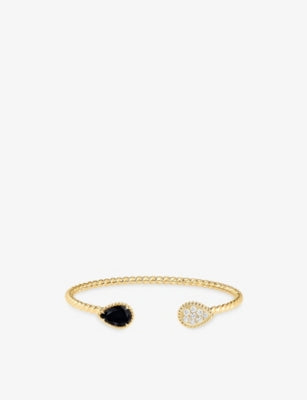 Boucheron Serpent Bohème S Motif 18ct Yellow Gold, 1.40ct Onyx and 0.31ct Diamond Bracelet