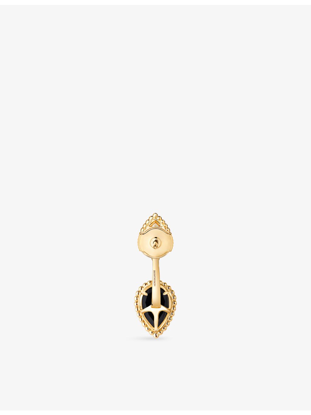 Boucheron Serpent Bohème single stud earring yellow gold onyx diamond (British brand)