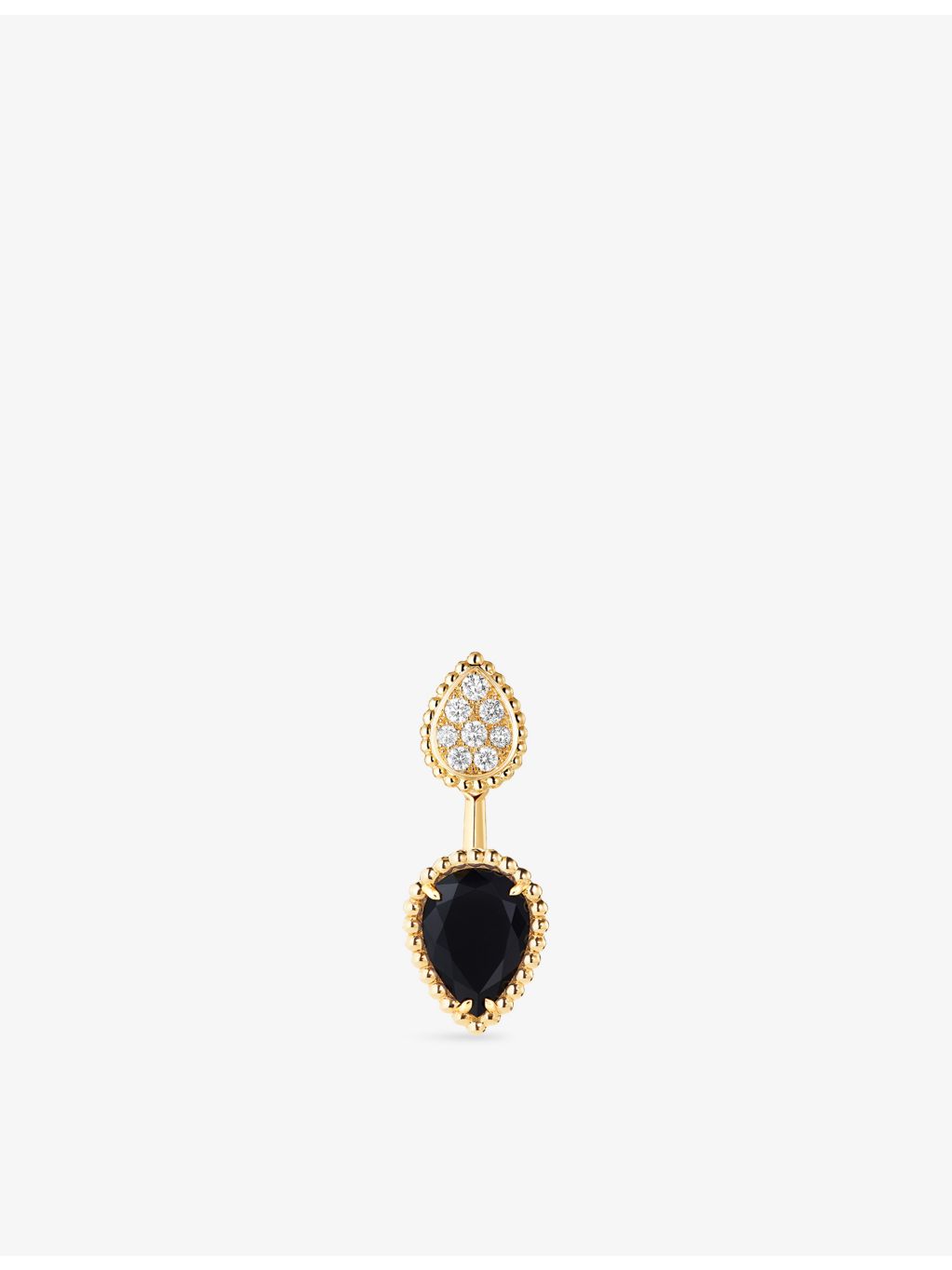 Boucheron Serpent Bohème single stud earring yellow gold onyx diamond (British brand)