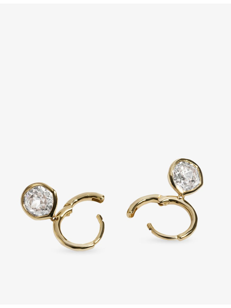 Monica Vinader hoop earrings 1ct lab-grown diamond, imported from the UK