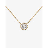 Monica Vinader Siren solitaire necklace 0.5ct lab-grown diamond 14ct yellow gold, UK version
