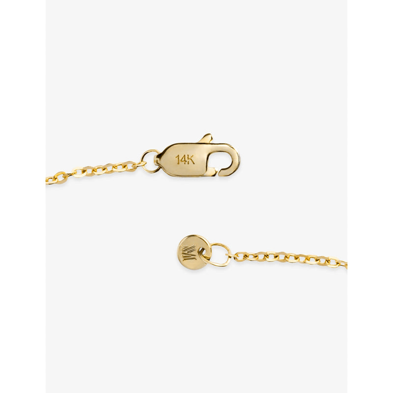 Monica Vinader Siren solitaire necklace 0.5ct lab-grown diamond 14ct yellow gold, UK version