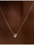 Monica Vinader Siren solitaire necklace 0.5ct lab-grown diamond 14ct yellow gold, UK version