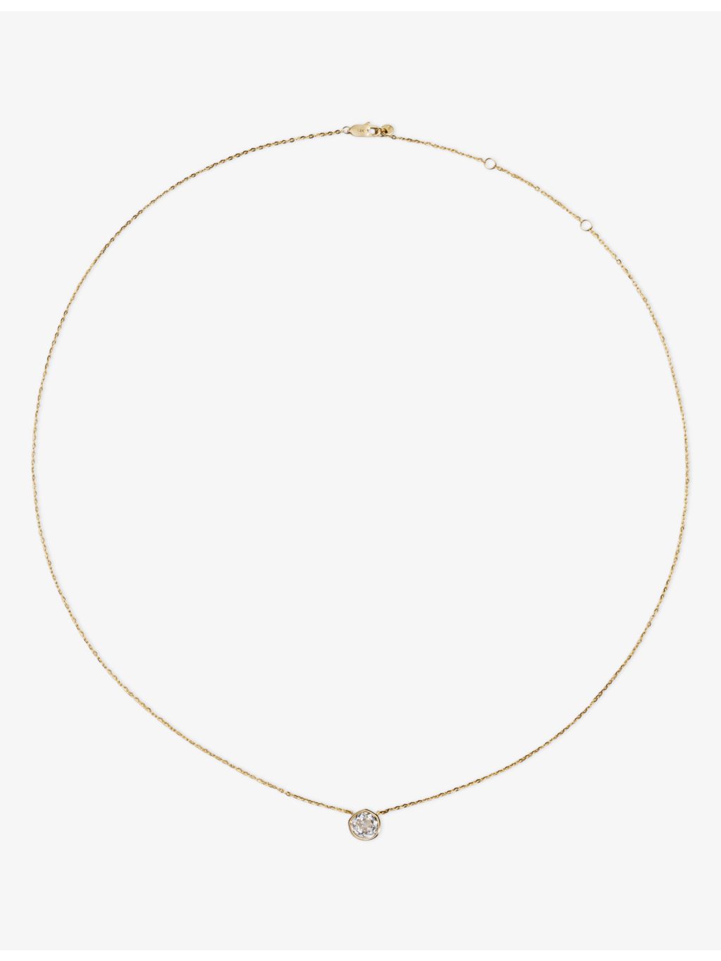 Monica Vinader Siren solitaire necklace 0.5ct lab-grown diamond 14ct yellow gold, UK version