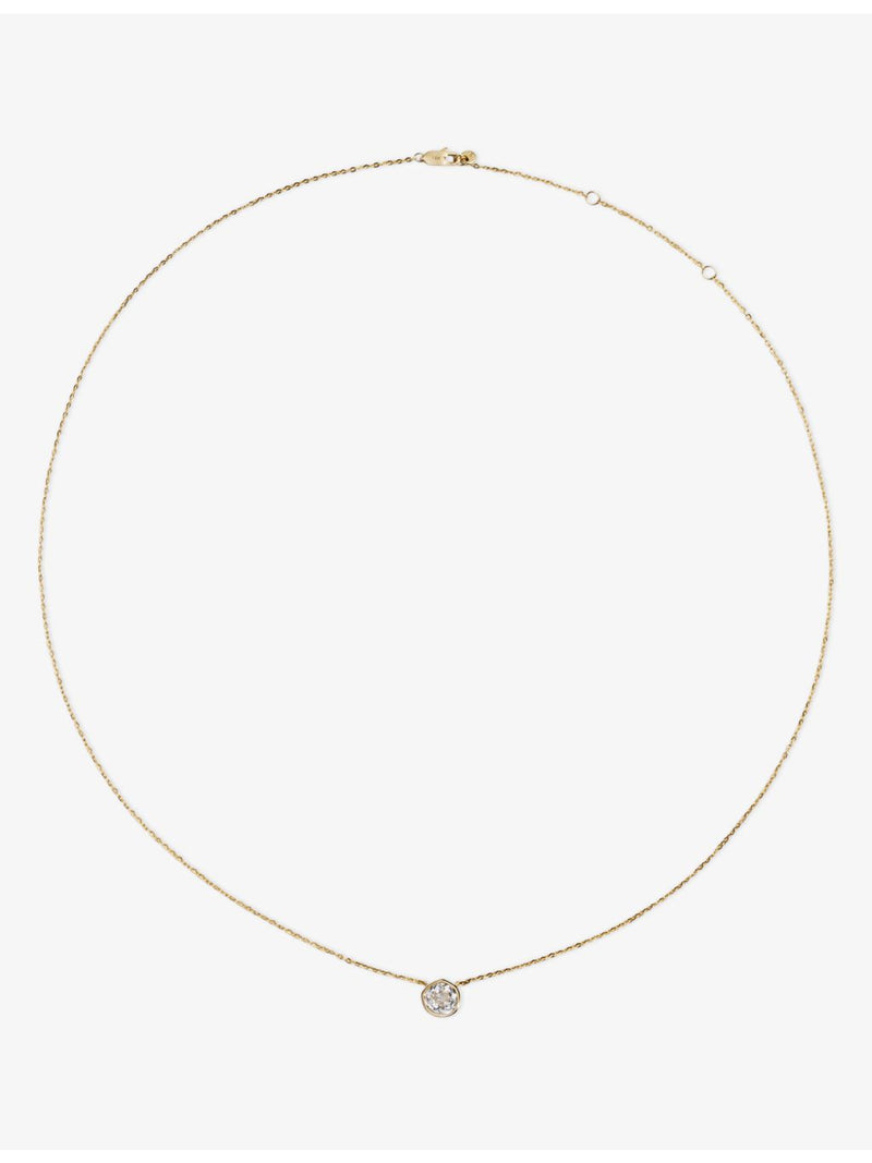 Monica Vinader Siren solitaire necklace 0.5ct lab-grown diamond 14ct yellow gold, UK version