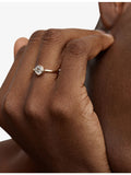 Monica Vinader solitaire ring 0.5ct diamond 14ct yellow gold - British product
