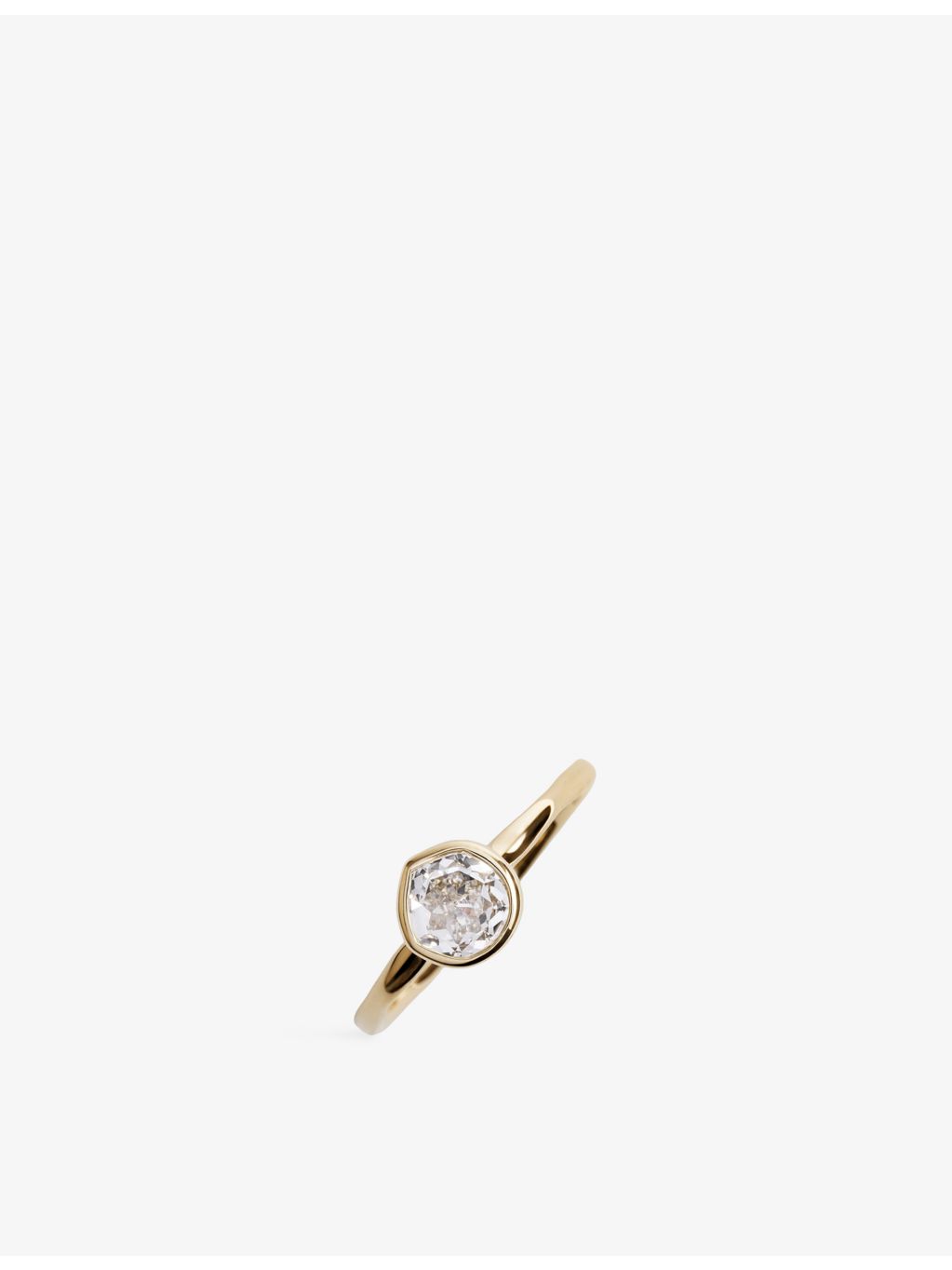 Monica Vinader solitaire ring 0.5ct diamond 14ct yellow gold - British product