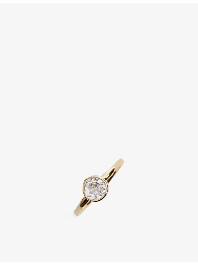Monica Vinader solitaire ring 0.5ct diamond 14ct yellow gold - British product
