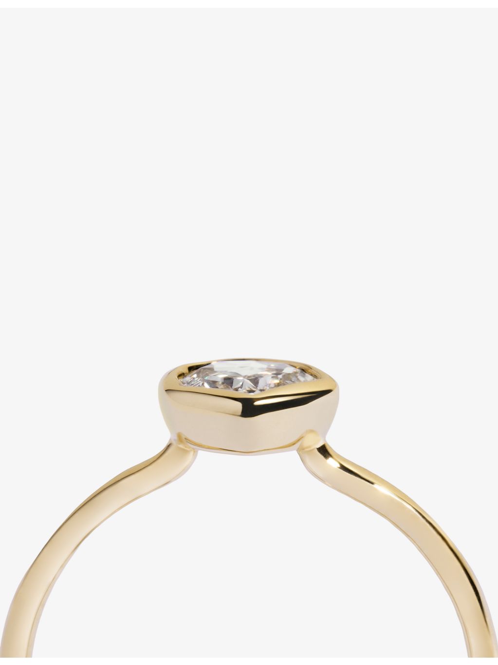 Monica Vinader solitaire ring 0.5ct diamond 14ct yellow gold - British product