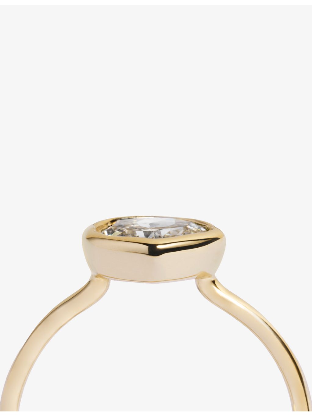 Monica Vinader solitaire ring, 1ct lab-grown diamond, 14ct yellow gold (British brand)