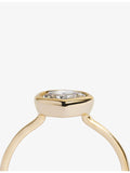 Monica Vinader solitaire ring, 1ct lab-grown diamond, 14ct yellow gold (British brand)