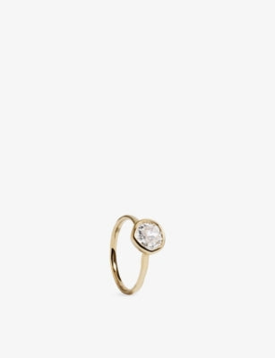 Monica Vinader Siren Solitaire 1ct Lab-Grown Diamond 14ct Yellow Gold Ring