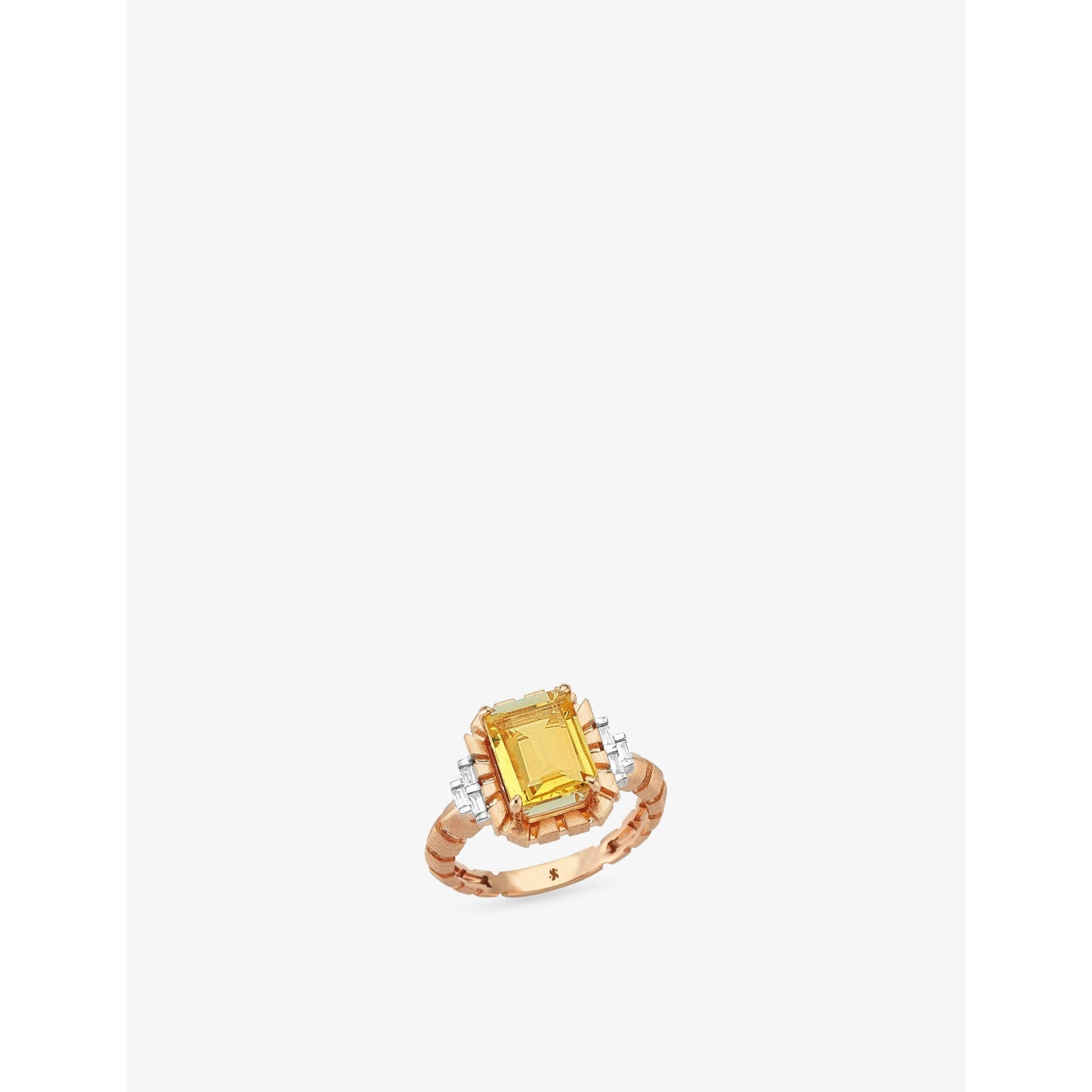 La Maison Couture Selda rose gold citrine diamond ring, UK version