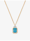 La Maison Couture blue topaz and diamond necklace, imported from the UK