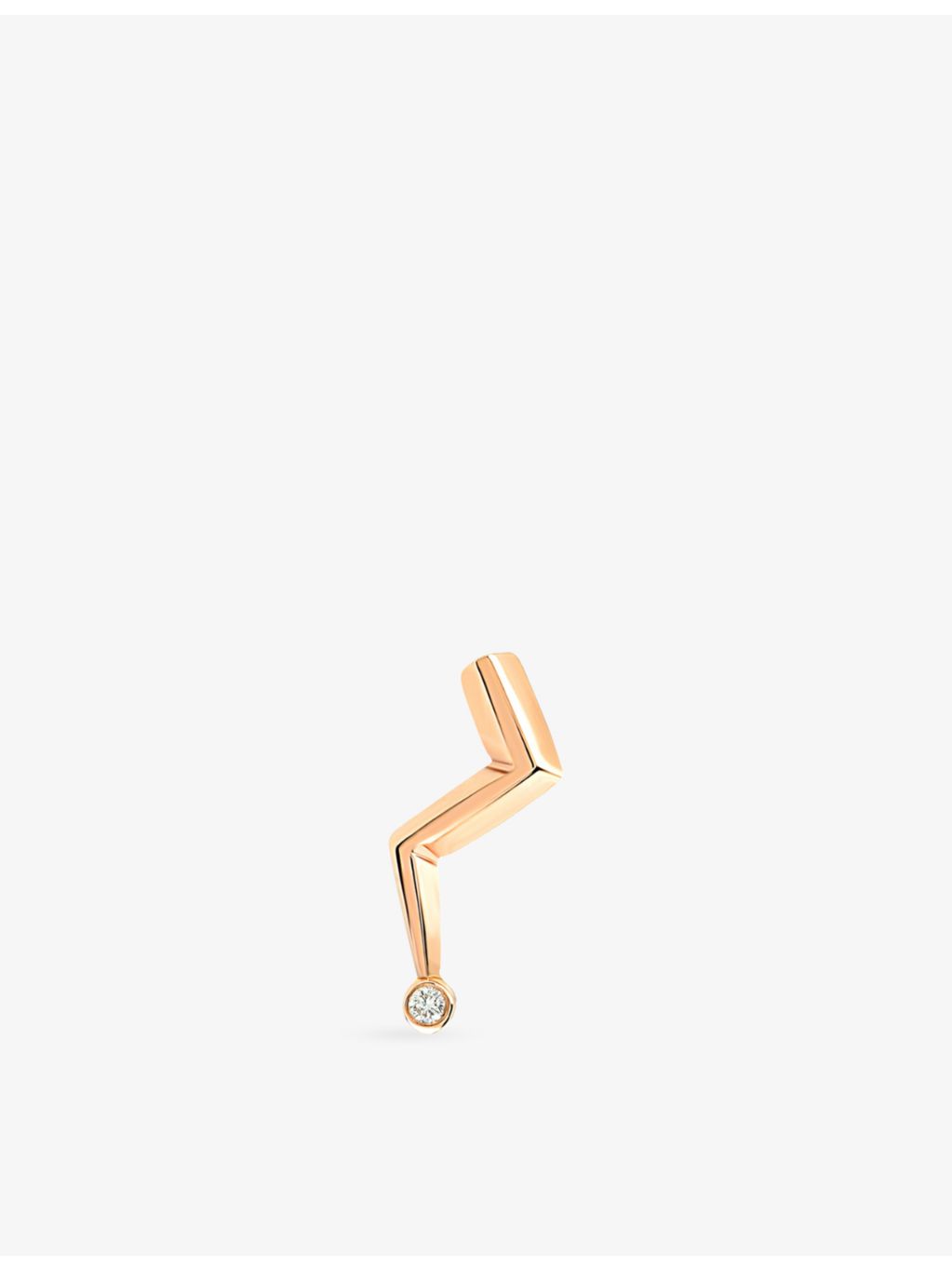 La Maison Couture single diamond stud earring 14ct rose gold, UK version