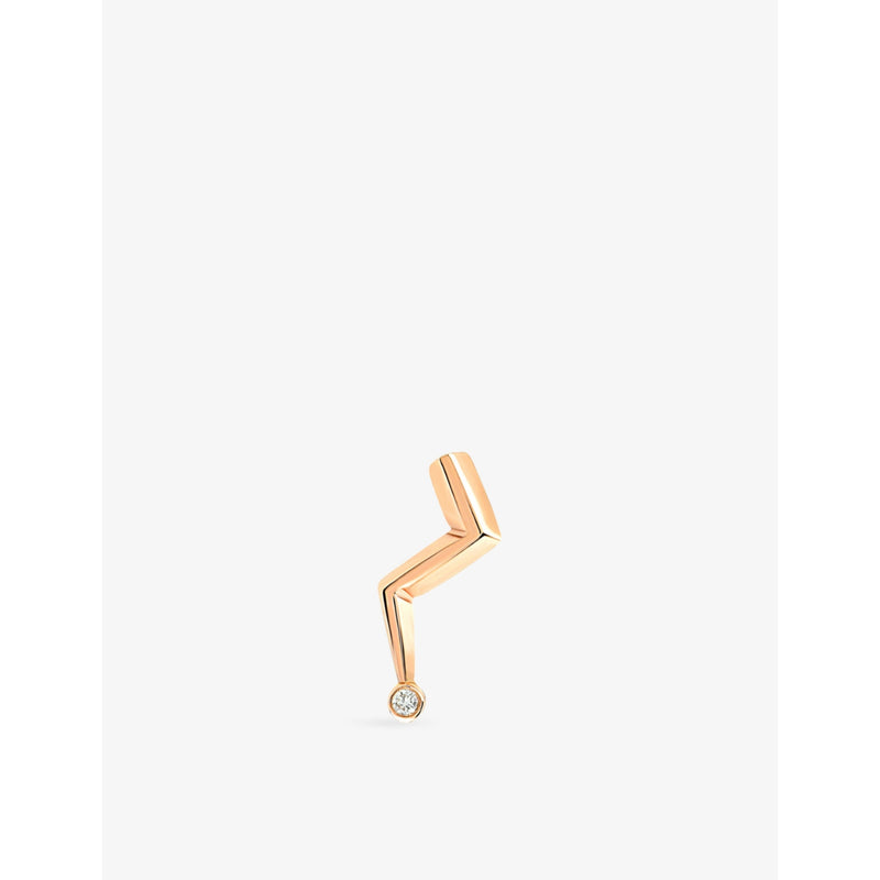 La Maison Couture single diamond stud earring 14ct rose gold, UK version