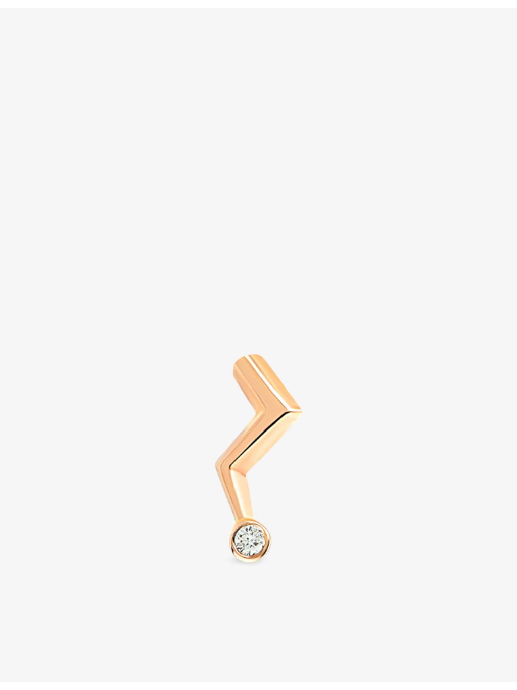 La Maison Couture stud earring lightning shape medium rose gold diamond (British brand)