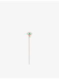La Maison Couture 14ct rose-gold diamond evil eye drop earring, UK version
