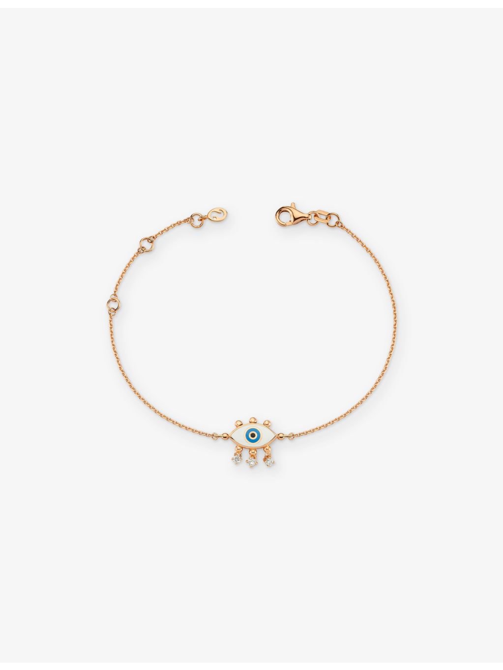 La Maison Couture evil eye bracelet 14ct rose gold diamonds, UK version