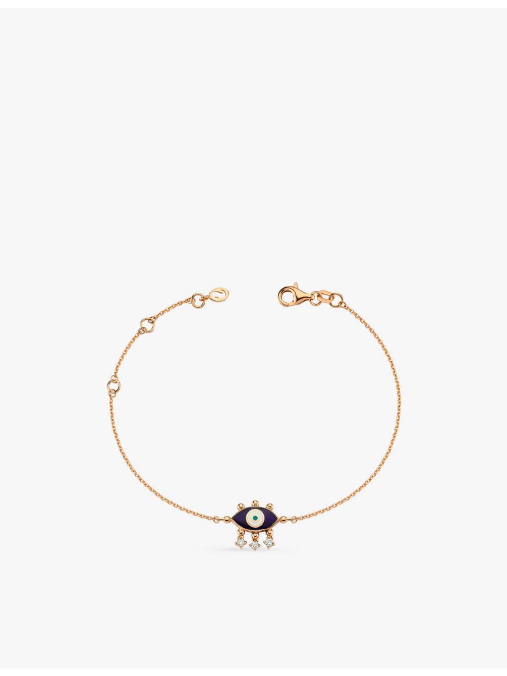 La Maison Couture evil eye rose-gold diamond bracelet, imported from the UK
