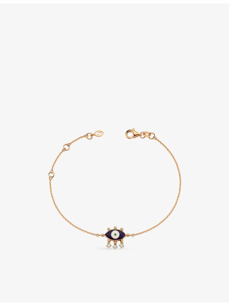 La Maison Couture evil eye rose-gold diamond bracelet, imported from the UK