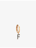 La Maison Couture Selda initial F 14ct rose-gold diamond earring - British product