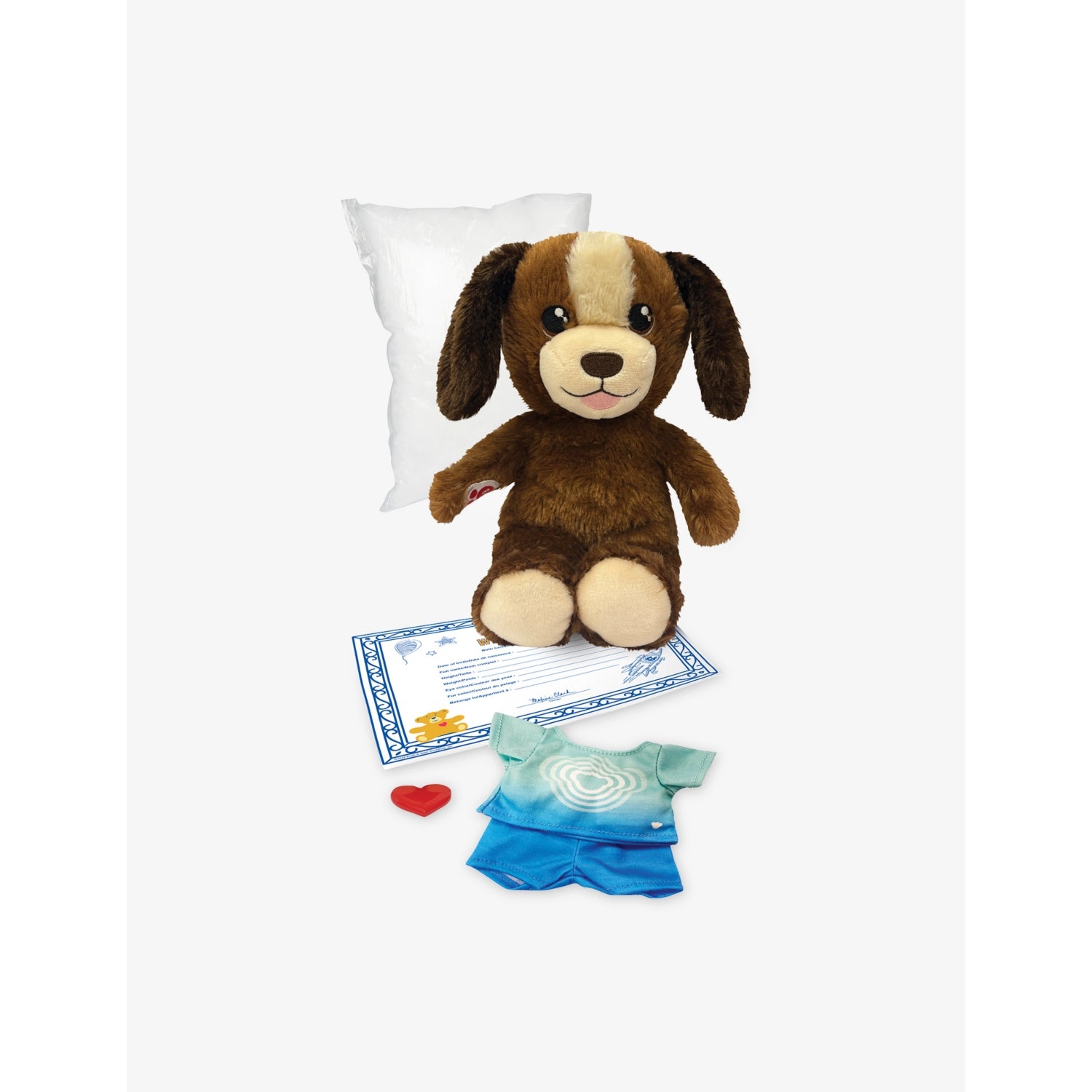 Build-A-Bear dog soft toy 24cm set (British brand)
