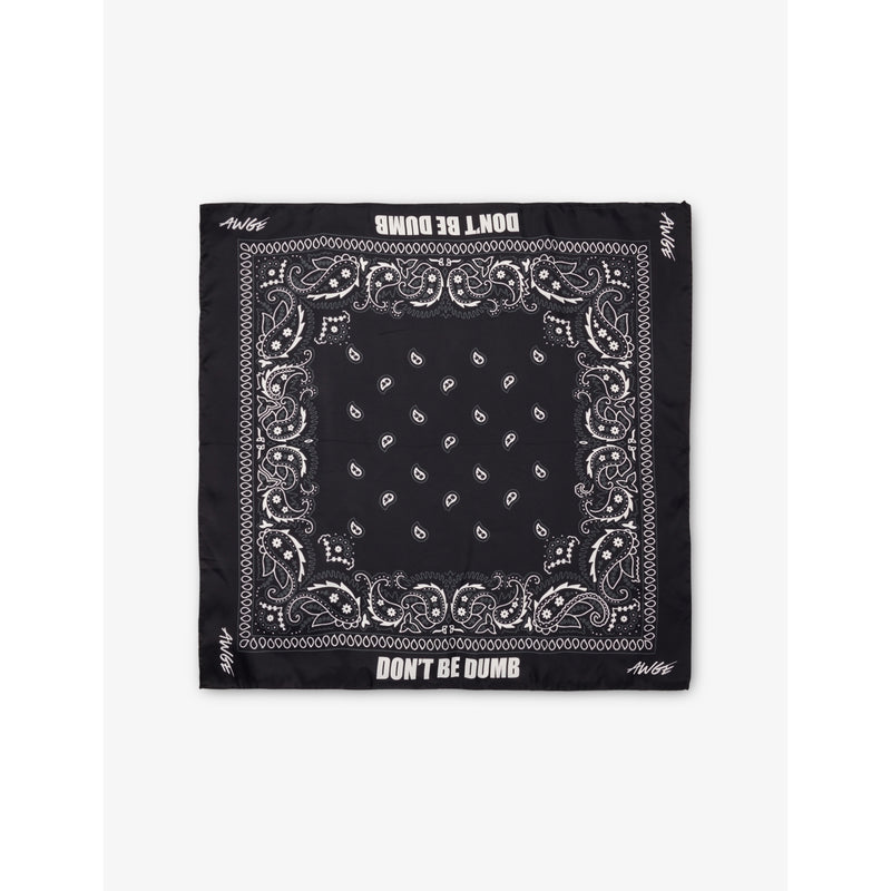 AWGE silk-blend bandana Don't Be Dumb print (British brand)
