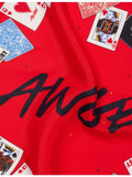 AWGE small silk-blend bandana with playing card print, UK version