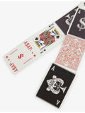 AWGE leather belt with cards motif - British product