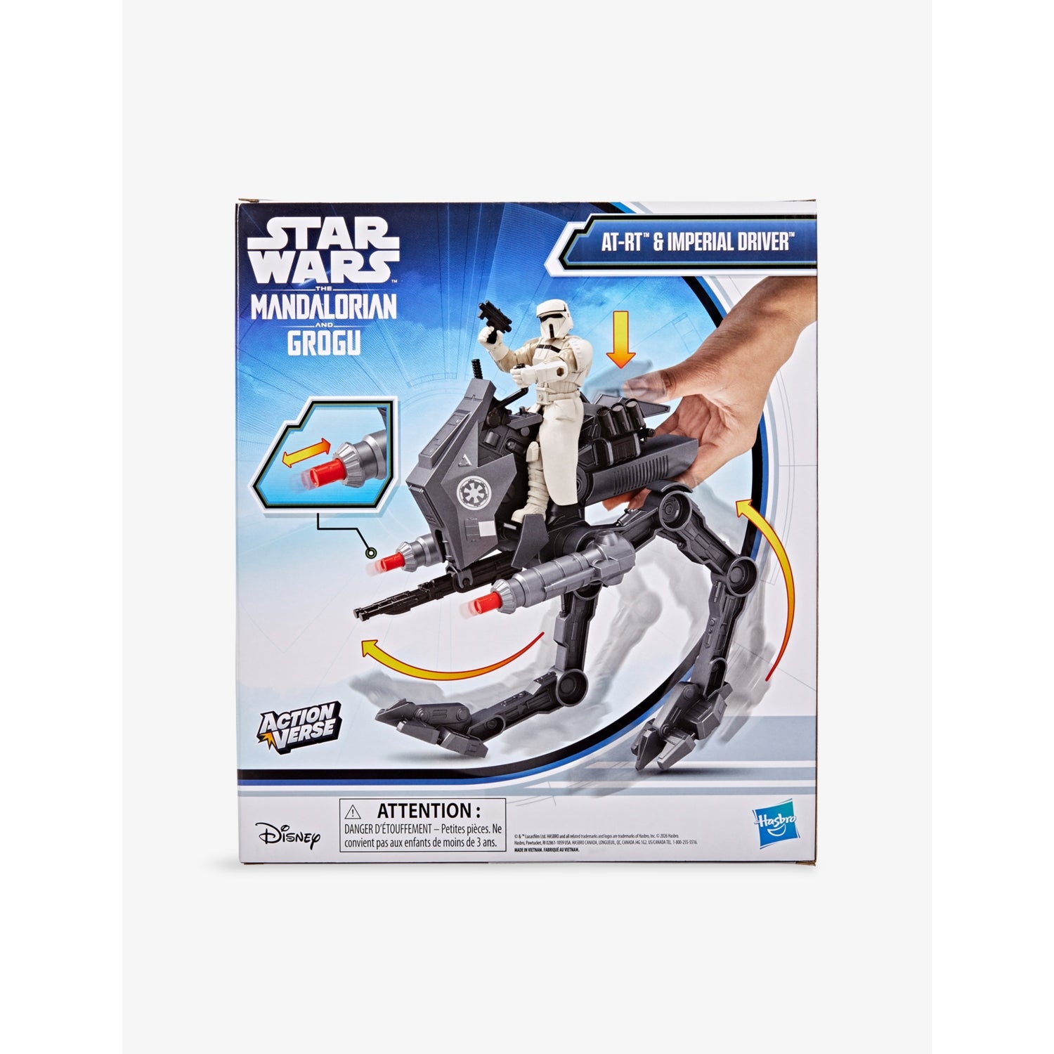 Star Wars Mandalorian AT-RT Imperial Driver playset with action figure - British product