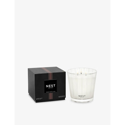 selfridges NEST New York Rose Noir & Oud Three-Wick Scented Candle 600g- Buy online at McGrocer