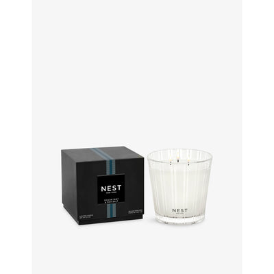 selfridges NEST New York Ocean Mist & Sea Salt Three-Wick Scented Candle 600g- Buy online at McGrocer