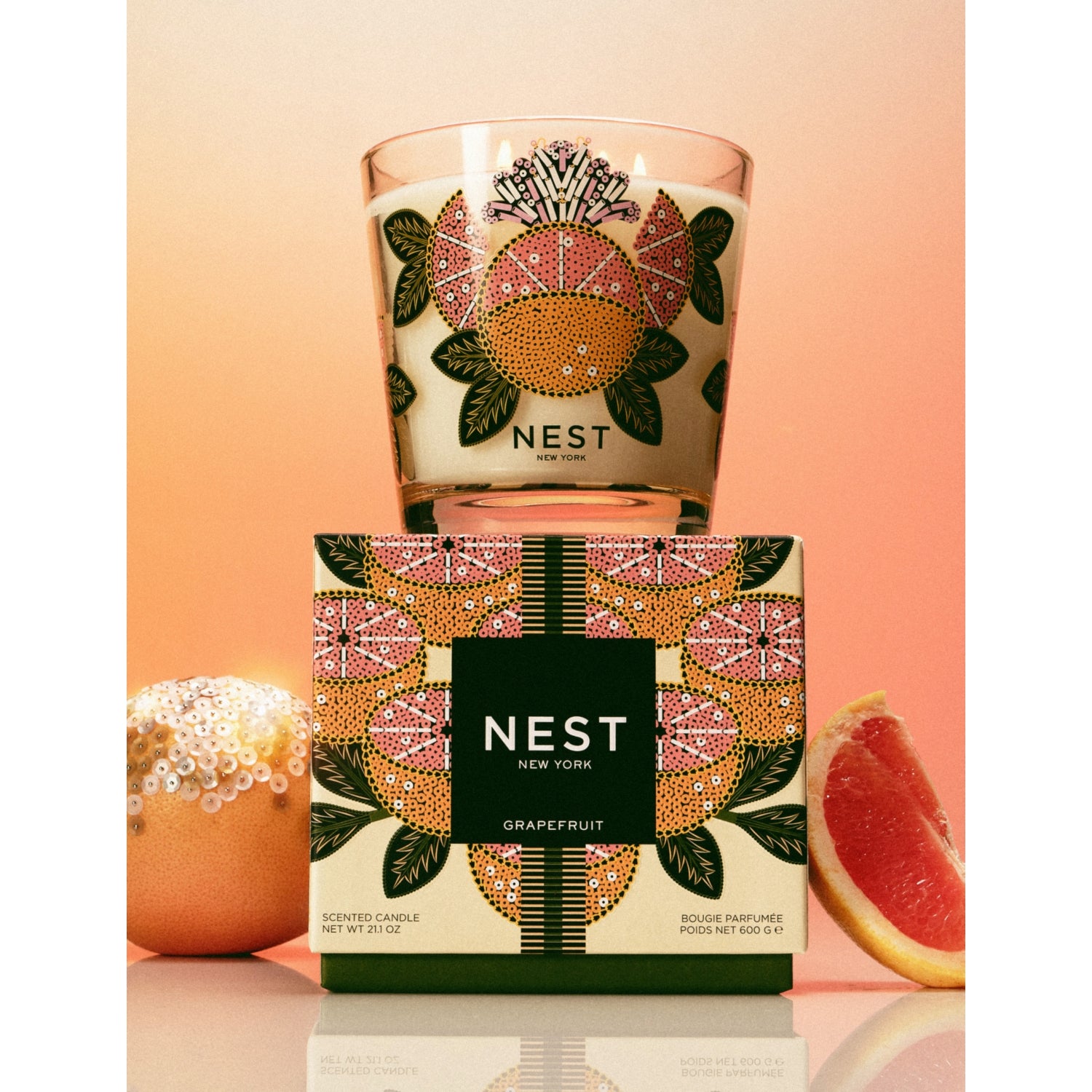 NEST New York grapefruit three-wick scented candle 600g, UK version