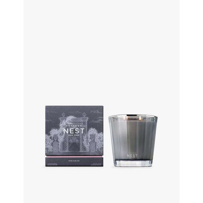 NEST New York Rose Sublime two-wick scented candle 600g - British product