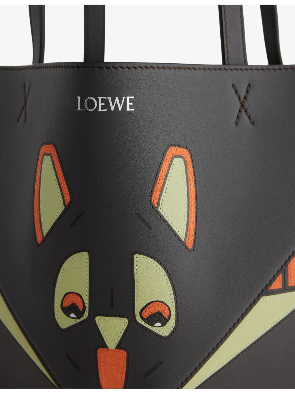 Loewe leather tote bag with Futurist Cat motif medium (British brand)