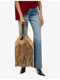 KHAITE Lotus small fringed suede tote bag - British product