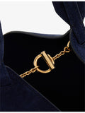 KHAITE Lotus Mini Suede Tote Bag made in Italy - British product