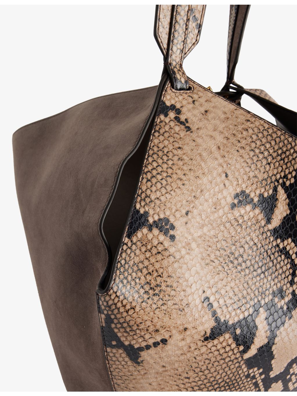 KHAITE Lotus small tote with snakeskin print, UK version