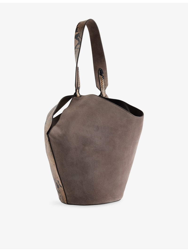 KHAITE Lotus small tote with snakeskin print, UK version