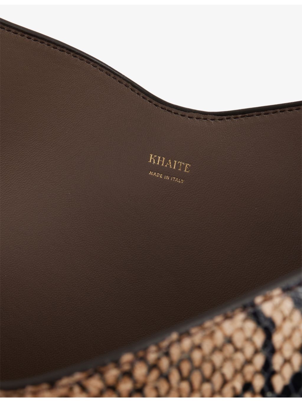 KHAITE Lotus small tote with snakeskin print, UK version