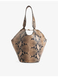 KHAITE Lotus small tote with snakeskin print, UK version
