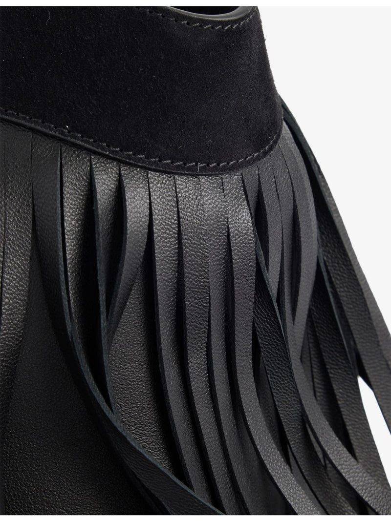 KHAITE Nano Lotus fringe leather tote bag, UK version