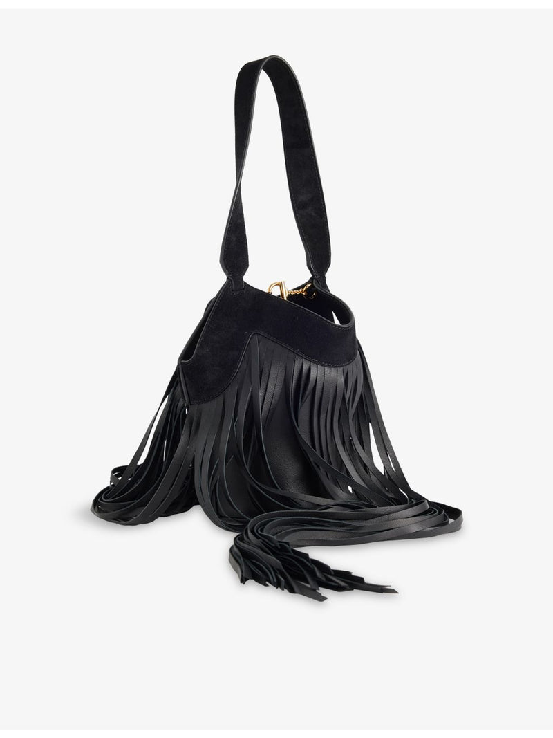 KHAITE Nano Lotus fringe leather tote bag, UK version