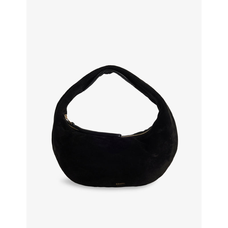 Olivia Mini Suede Hobo - BLACK