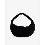 Olivia Mini Suede Hobo - BLACK