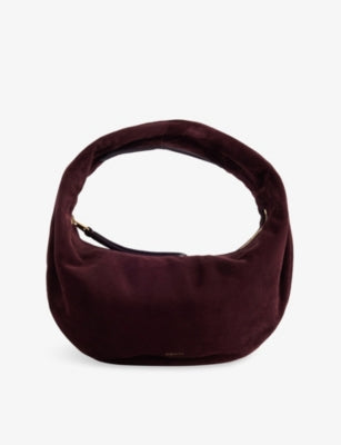 KHAITE Olivia mini suede hobo bag with single handle, UK version